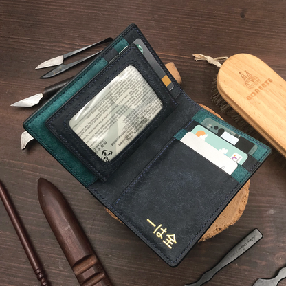 Pueblo Leather | Bifold Medium Wallet | Card Slot, Photo Slot | 磨砂牛皮系列 | 兩摺中銀包 | 卡位，相位款式