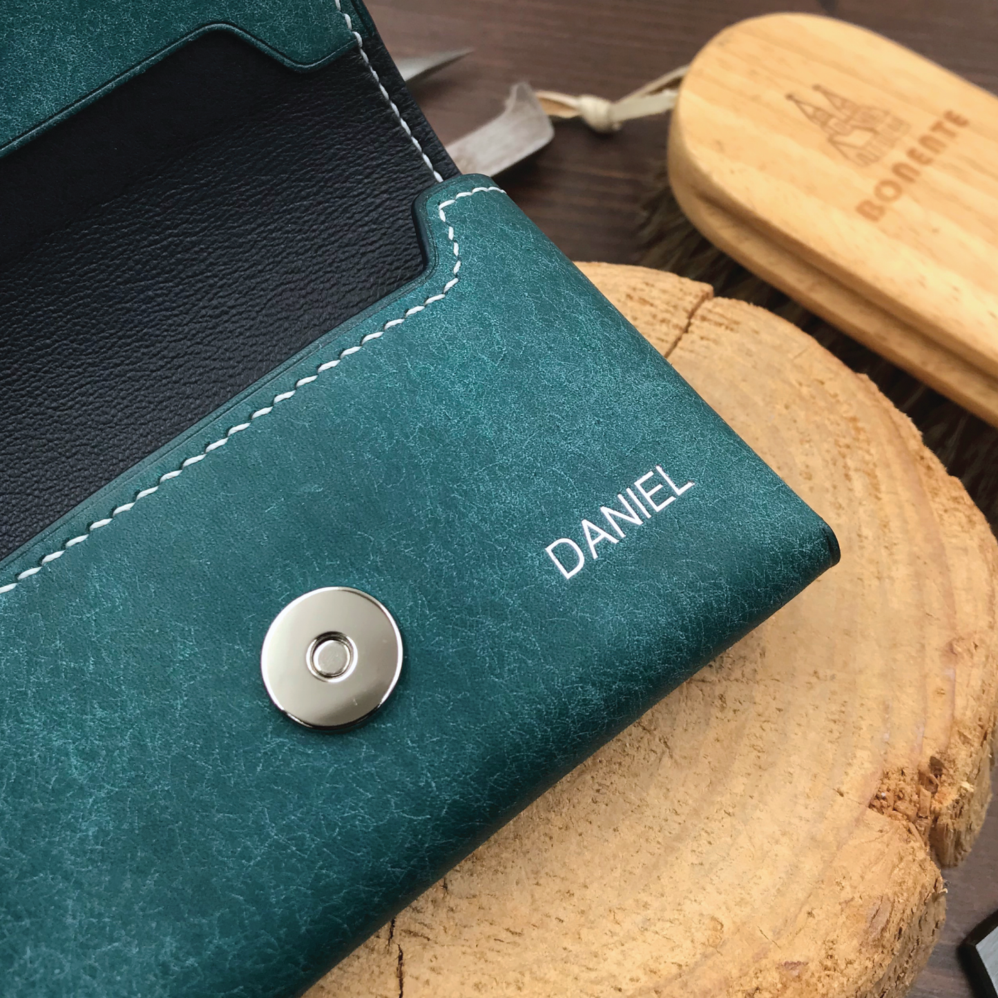 Pueblo Leather | Magnetic Snap Business Name Card Case | 磨砂牛皮系列 | 磁扣開關卡片盒