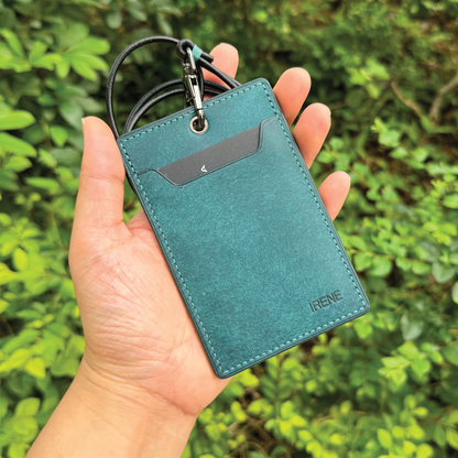 Pueblo Leather | ID Cardholder with Lanyard | Vertical, Horizontal Style | 磨砂牛皮系列 | 掛頸職員卡套 | 直款橫款