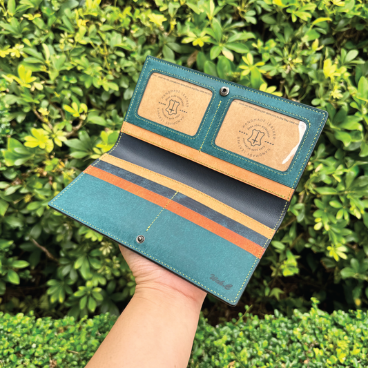 Pueblo Leather | Bifold Long Wallet | Card Slot, Photo Slot