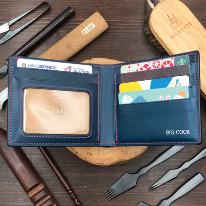 Buttero Leather | Bifold Short Wallet | Card Slot, Photo Slot | 植鞣牛皮系列 | 兩摺短銀包 | 卡位，相位款式