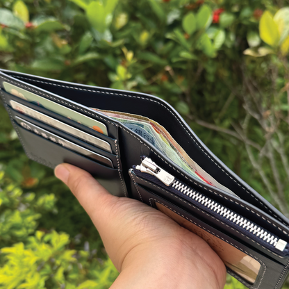 Buttero Leather | Bifold Short Wallet | Zipper Slot Design | 植鞣牛皮系列 | 兩摺短銀包 | 拉鏈包款式