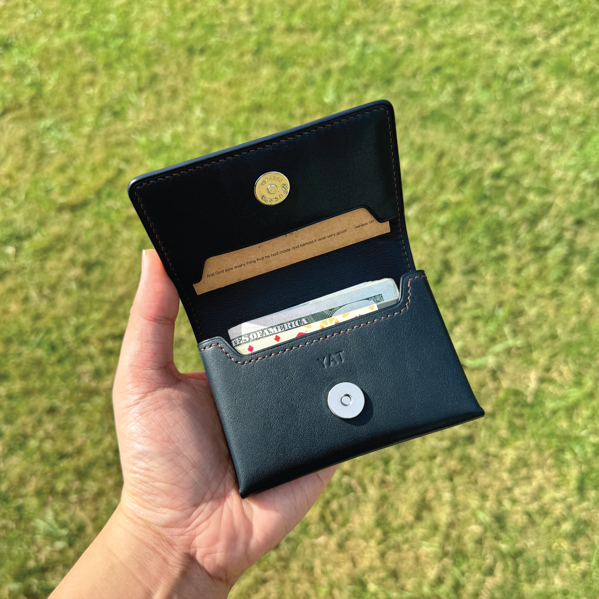 Tochigi Leather | Business Name Card Case | Magnetic Snap Card