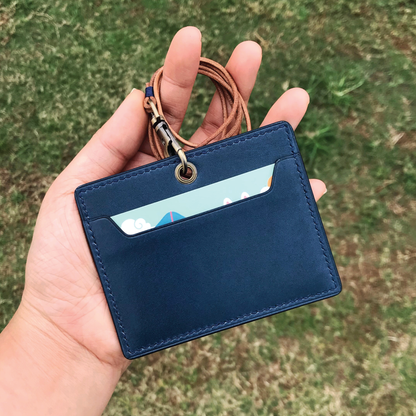 Tochigi Leather | ID Cardholder with Lanyard | Vertical, Horizontal Style | 栃木牛皮系列 | 掛頸職員卡套 | 直款橫款