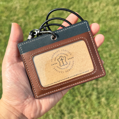 Tochigi Leather | ID Cardholder with Lanyard | Vertical, Horizontal Style | 栃木牛皮系列 | 掛頸職員卡套 | 直款橫款