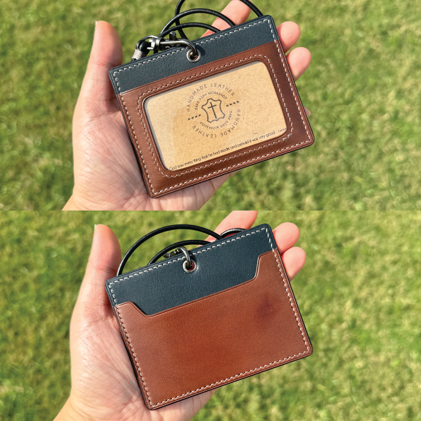Tochigi Leather | ID Cardholder with Lanyard | Vertical, Horizontal Style | 栃木牛皮系列 | 掛頸職員卡套 | 直款橫款