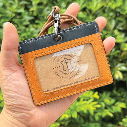Tochigi Leather | ID Cardholder with Lanyard | Vertical, Horizontal Style | 栃木牛皮系列 | 掛頸職員卡套 | 直款橫款