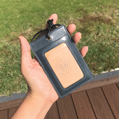 Tochigi Leather | ID Cardholder with Lanyard | Vertical, Horizontal Style | 栃木牛皮系列 | 掛頸職員卡套 | 直款橫款