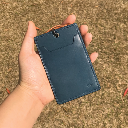 Tochigi Leather | ID Cardholder with Lanyard | Vertical, Horizontal Style | 栃木牛皮系列 | 掛頸職員卡套 | 直款橫款