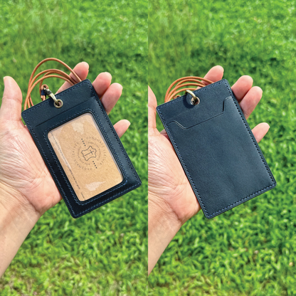 Tochigi Leather | ID Cardholder with Lanyard | Vertical, Horizontal Style | 栃木牛皮系列 | 掛頸職員卡套 | 直款橫款