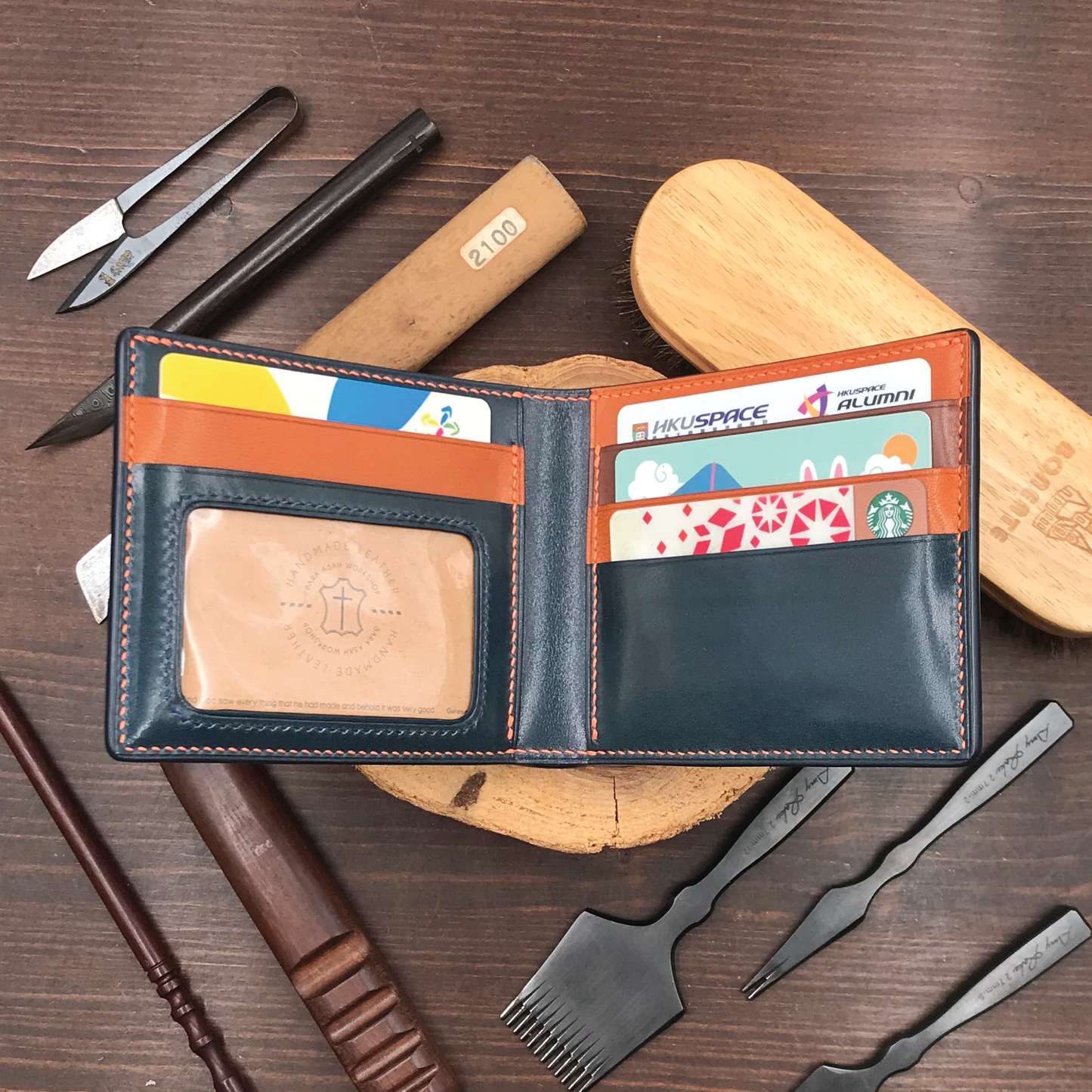 Tochigi Leather | Bifold Short Wallet | Card Slot, Photo Slot | 栃木牛皮系列 | 兩摺短銀包 | 卡位，相位款式