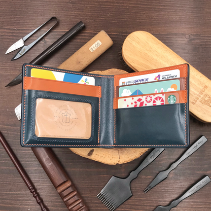 Tochigi Leather | Bifold Short Wallet | Card Slot, Photo Slot | 栃木牛皮系列 | 兩摺短銀包 | 卡位，相位款式
