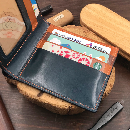 Tochigi Leather | Bifold Short Wallet | Card Slot, Photo Slot | 栃木牛皮系列 | 兩摺短銀包 | 卡位，相位款式