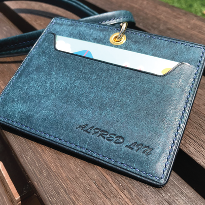 Pueblo Leather | ID Cardholder with Lanyard | Vertical, Horizontal Style | 磨砂牛皮系列 | 掛頸職員卡套 | 直款橫款
