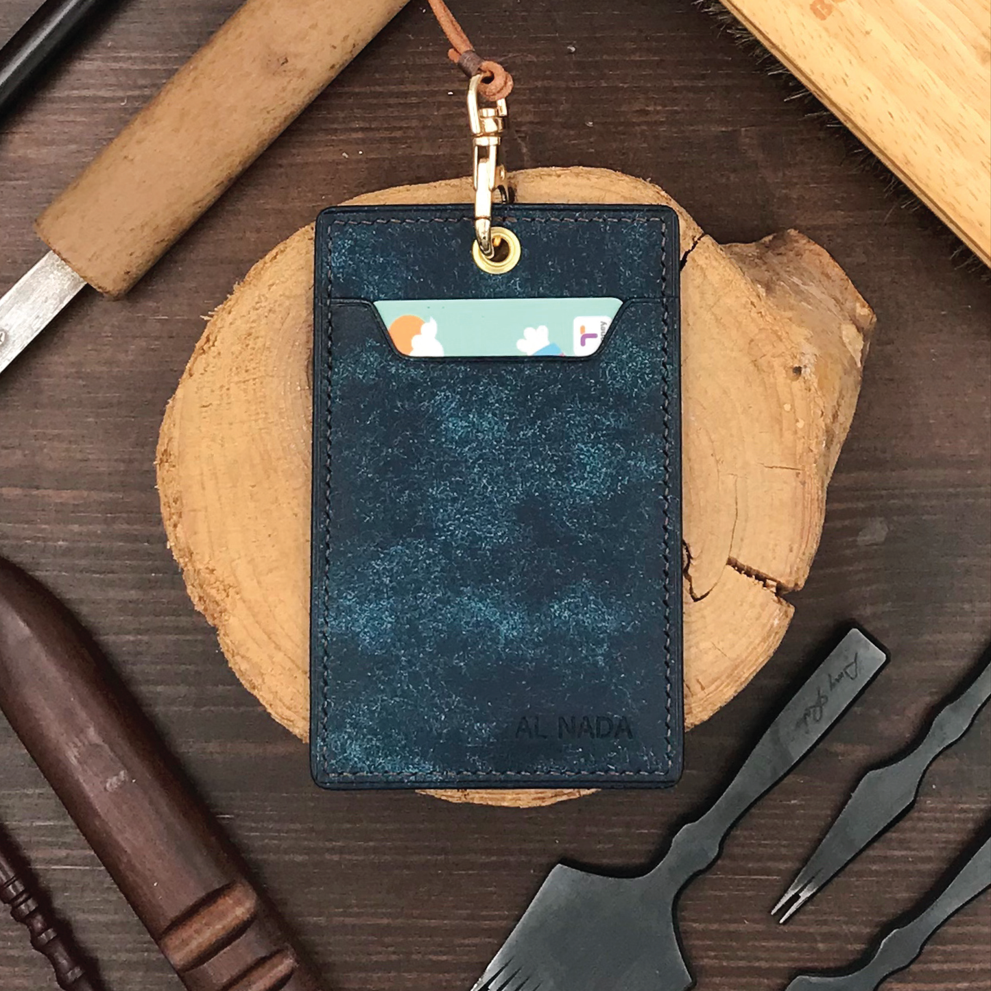 Pueblo Leather | ID Cardholder with Lanyard | Vertical, Horizontal Style | 磨砂牛皮系列 | 掛頸職員卡套 | 直款橫款