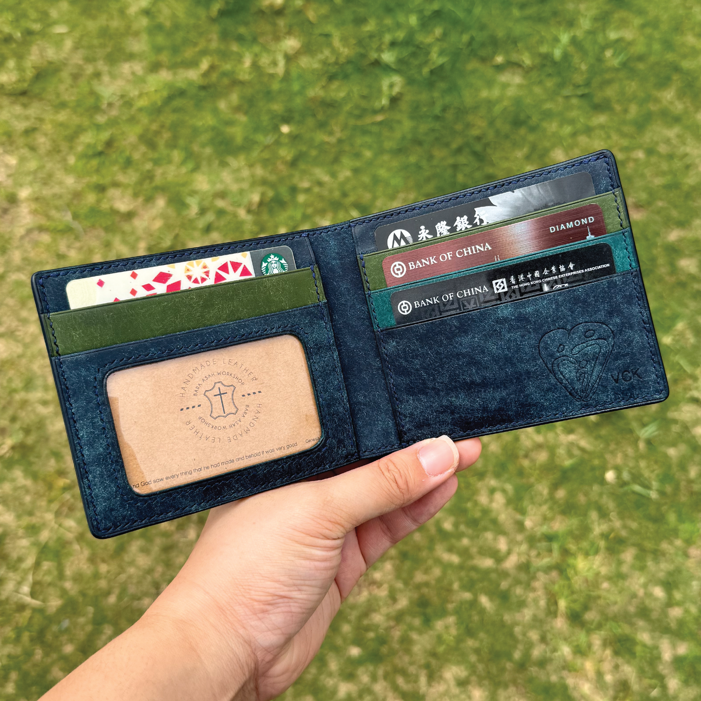 Pueblo Leather | Bifold Short Wallet | Card Slot, Photo Slot | 磨砂牛皮系列 | 兩摺短銀包 | 卡位，相位款式