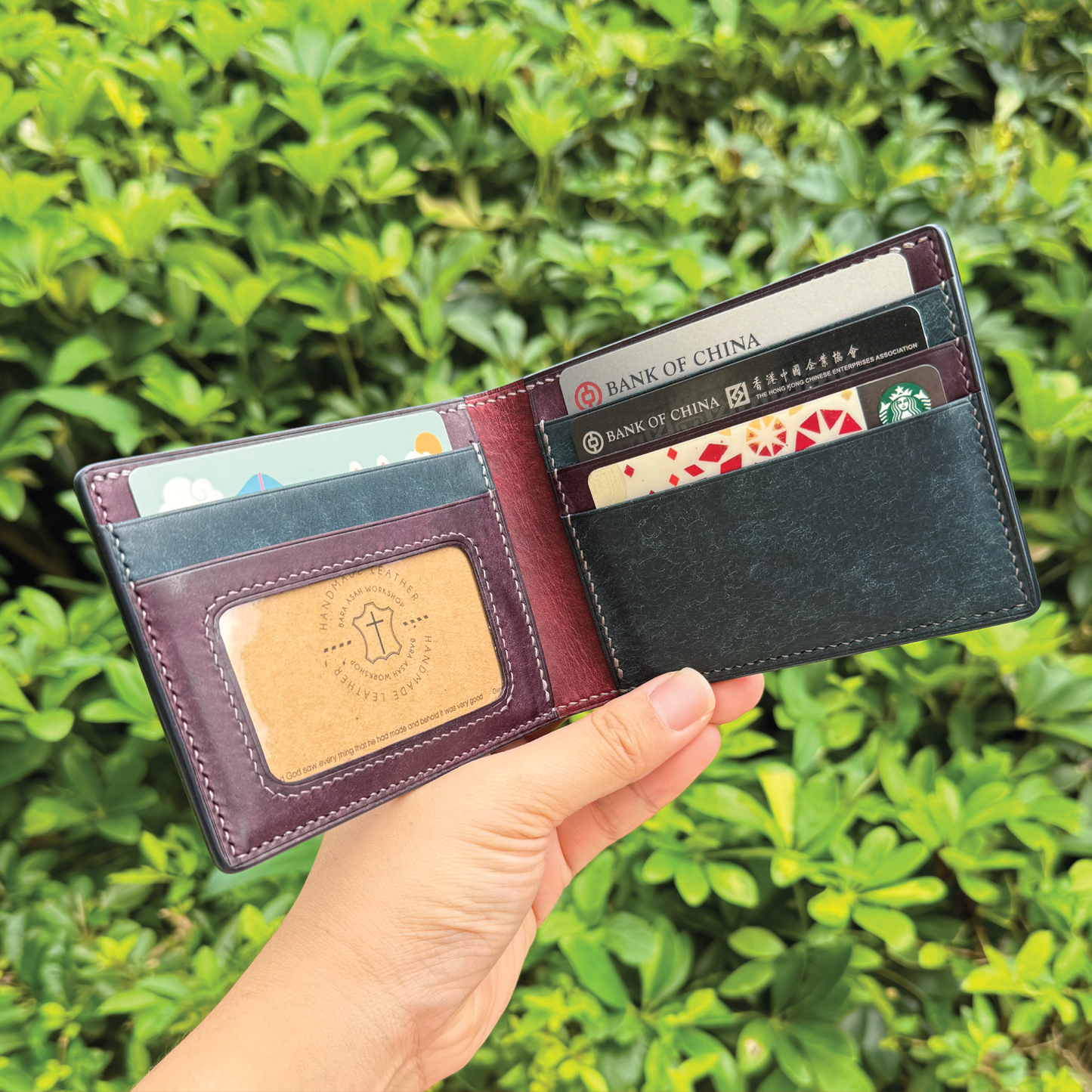 Pueblo Leather | Bifold Short Wallet | Card Slot, Photo Slot | 磨砂牛皮系列 | 兩摺短銀包 | 卡位，相位款式