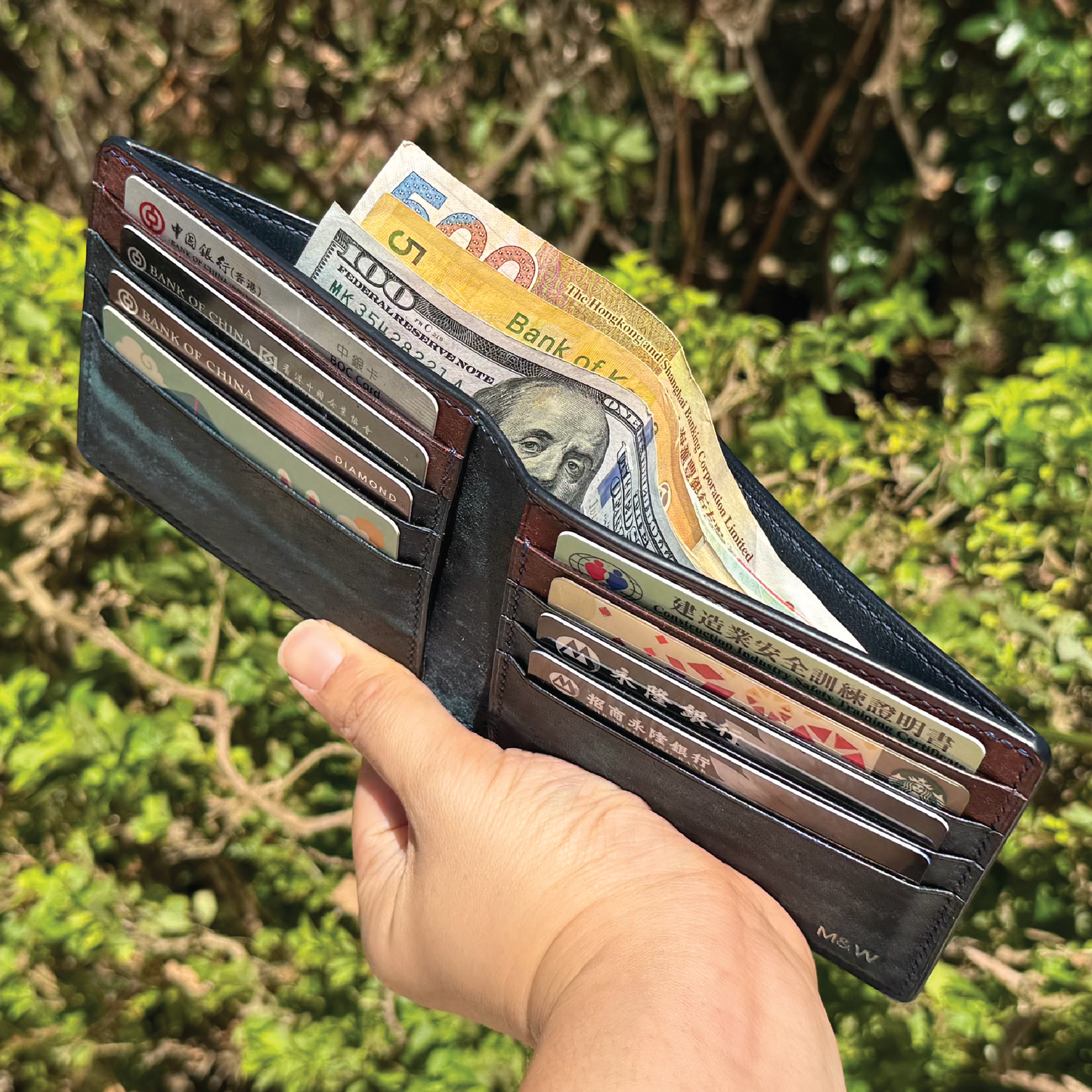 Pueblo Leather | Bifold Short Wallet | Card Slot, Photo Slot