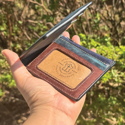 Pueblo Leather | Bifold Short Wallet | Zipper Slot Design | 磨砂牛皮系列 | 兩摺短銀包 | 拉鏈包款式