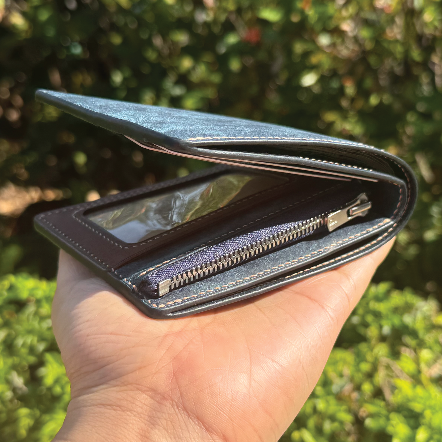 Pueblo Leather | Bifold Short Wallet | Zipper Slot Design | 磨砂牛皮系列 | 兩摺短銀包 | 拉鏈包款式