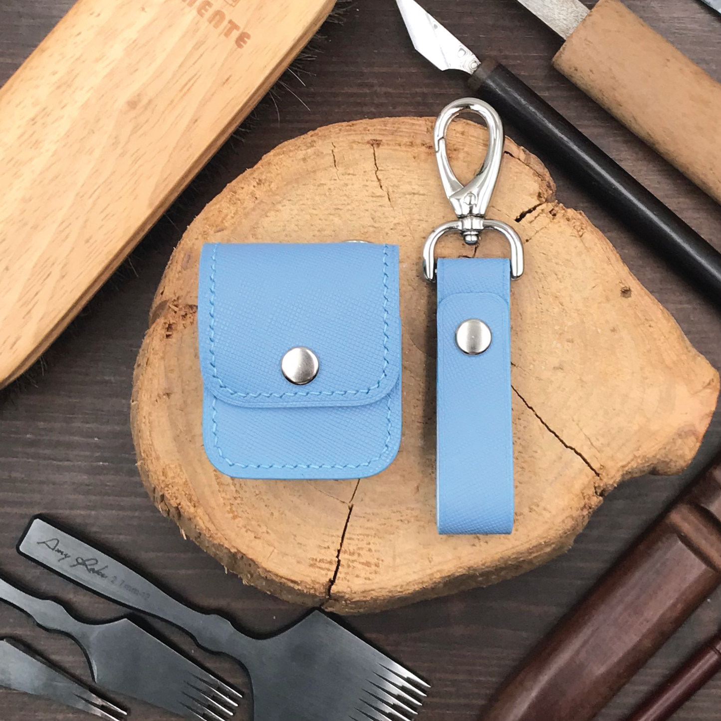 Saffiano Leather | Airpod Case | 十字紋牛皮系列 | 蘋果耳機保護套