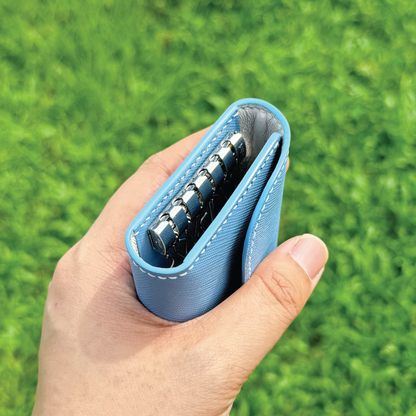 Saffiano Leather | Tri-fold Keyholder | 十字紋牛皮系列 | 三摺鎖匙包