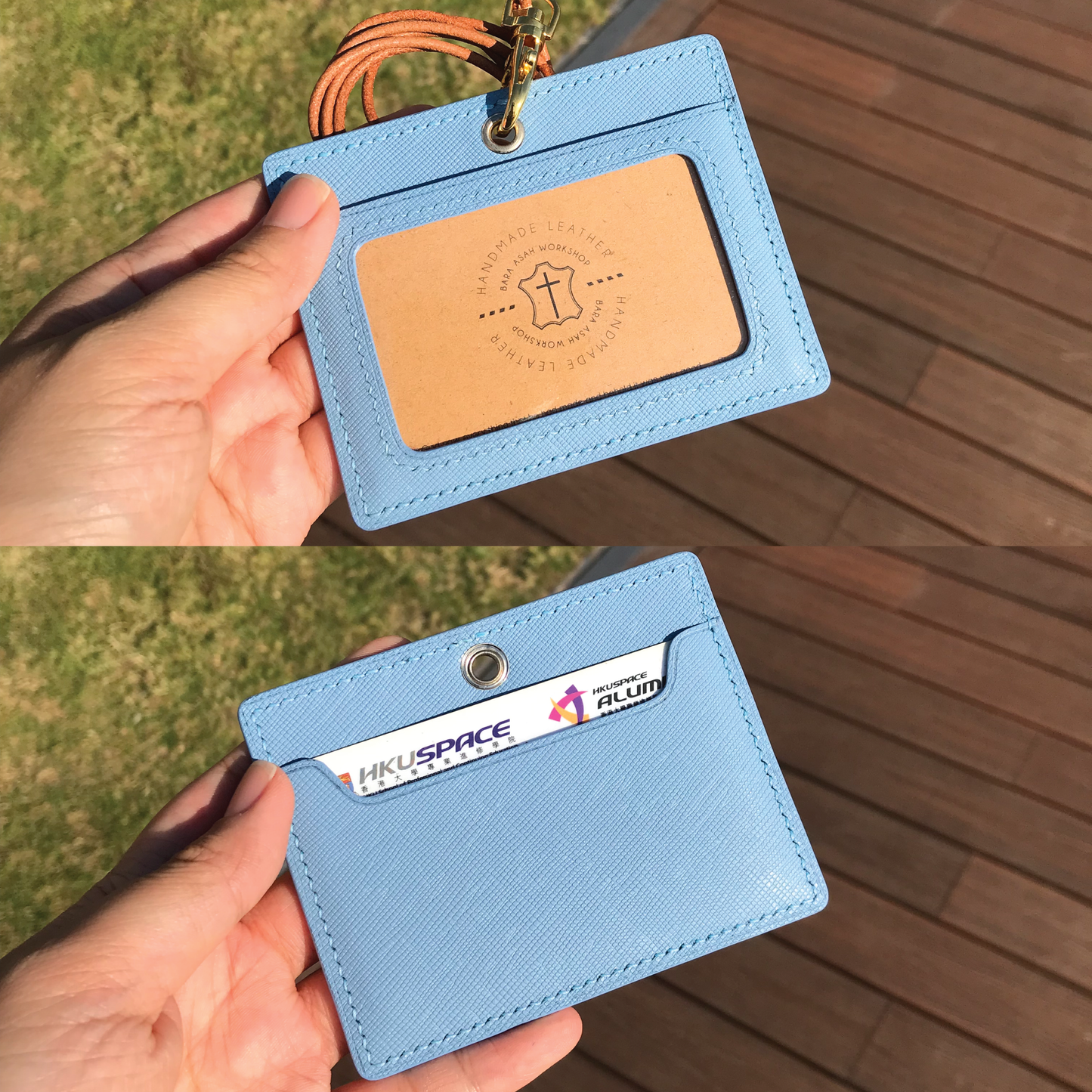 Saffiano Leather | ID Cardholder with Lanyard | Vertical, Horizontal Style | 十字紋牛皮系列 | 掛頸職員卡套 | 直款橫款