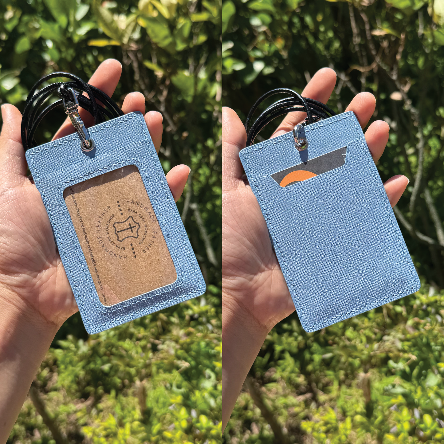 Saffiano Leather | ID Cardholder with Lanyard | Vertical, Horizontal Style | 十字紋牛皮系列 | 掛頸職員卡套 | 直款橫款