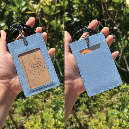 Saffiano Leather | ID Cardholder with Lanyard | Vertical, Horizontal Style | 十字紋牛皮系列 | 掛頸職員卡套 | 直款橫款