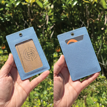 Saffiano Leather | ID Cardholder with Lanyard | Vertical, Horizontal Style | 十字紋牛皮系列 | 掛頸職員卡套 | 直款橫款