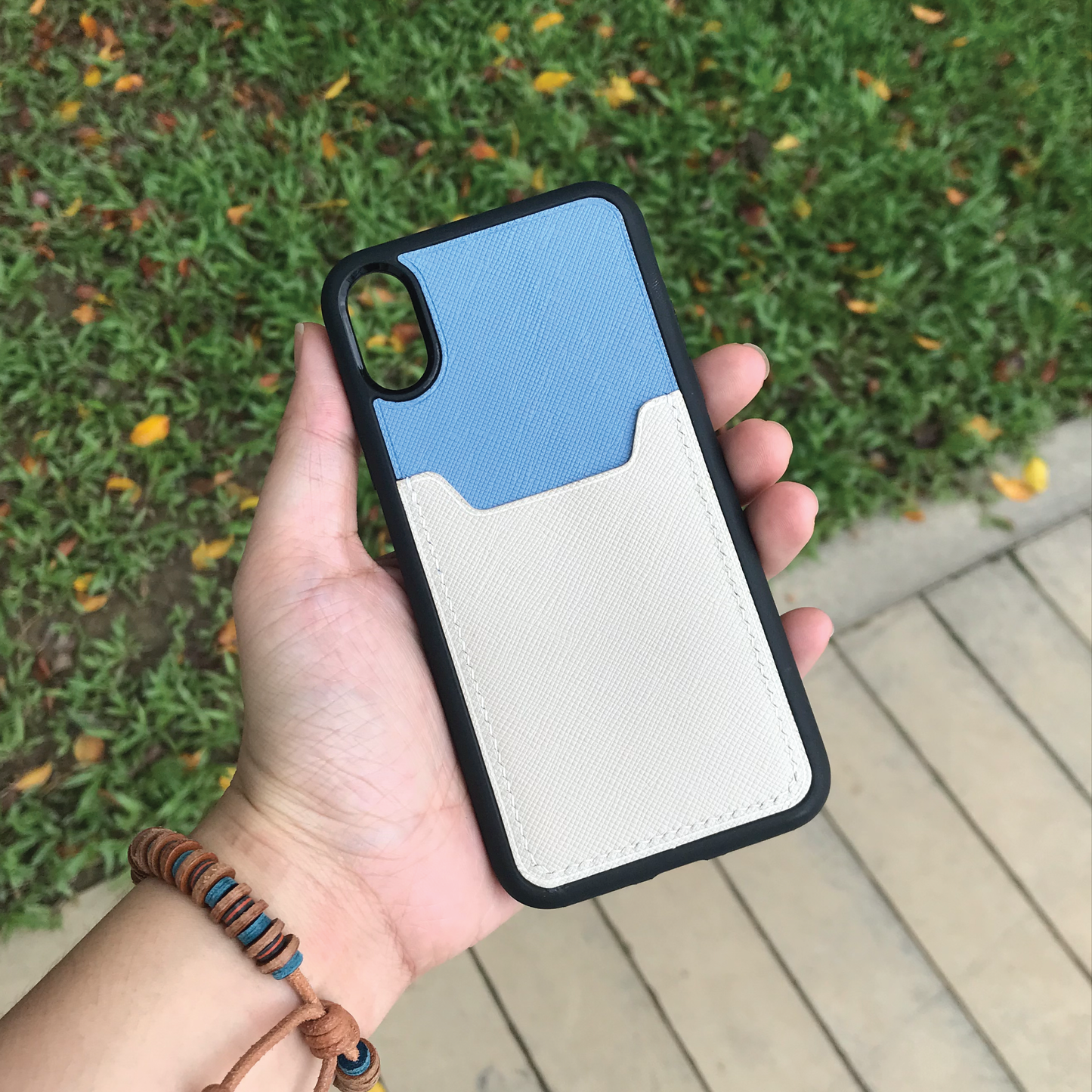 Saffiano Leather | Card Slot iPhone Case | 十字紋牛皮系列 | 卡位手機殼