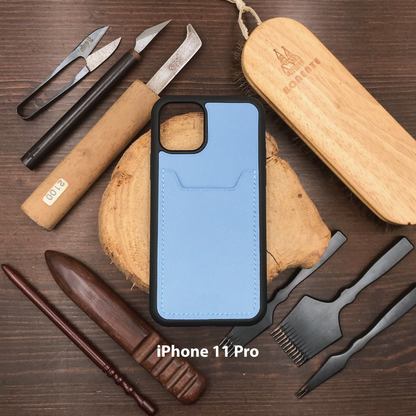Saffiano Leather | Card Slot iPhone Case | 十字紋牛皮系列 | 卡位手機殼