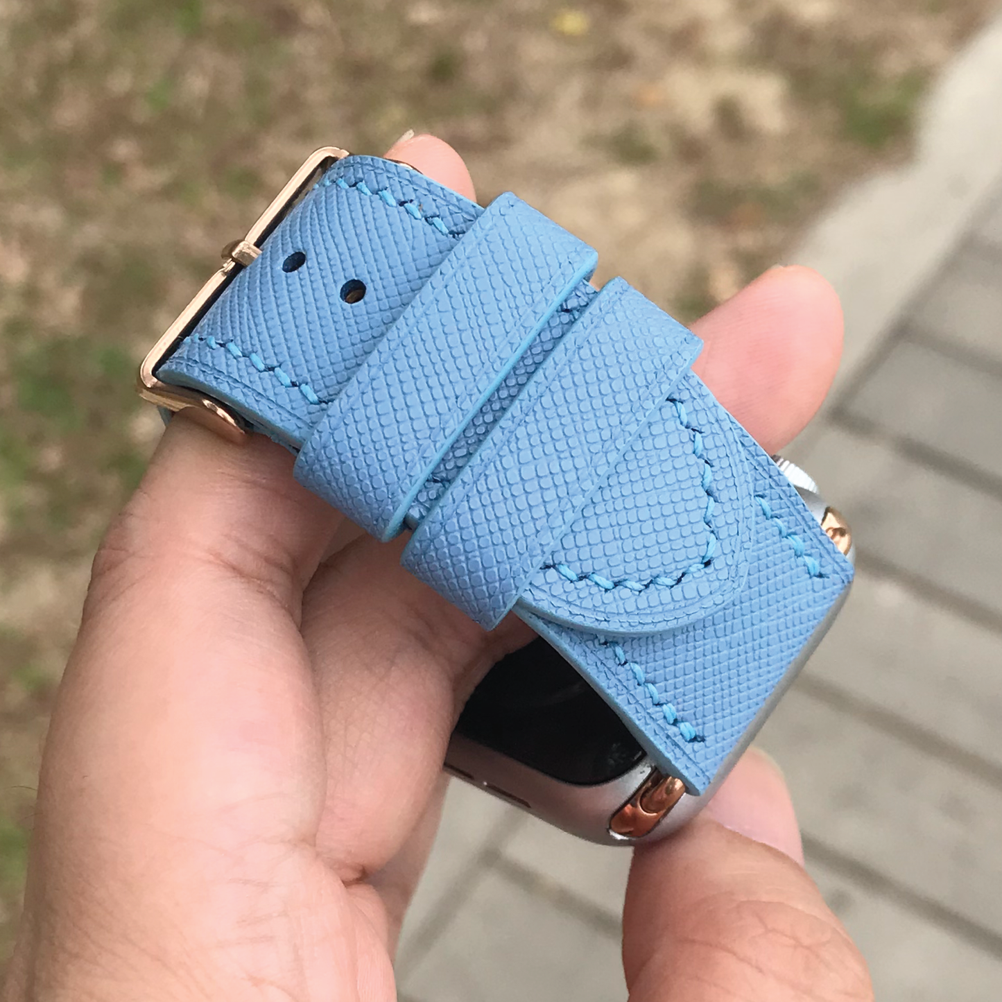 Saffiano Leather | Lightweight Apple Watch Strap | 十字紋牛皮系列 | 輕盈款iWatch錶帶