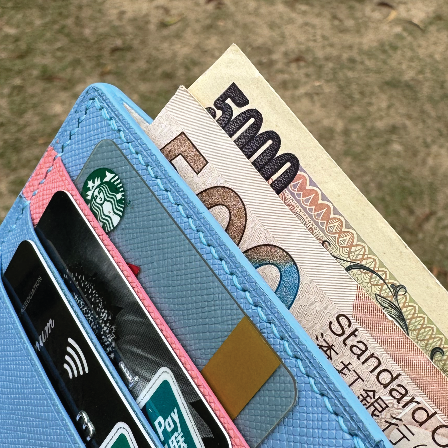 Saffiano Leather | Bifold Medium Wallet | Card Slot, Photo Slot | 十字紋牛皮系列 | 兩摺中銀包 | 卡位，相位款式