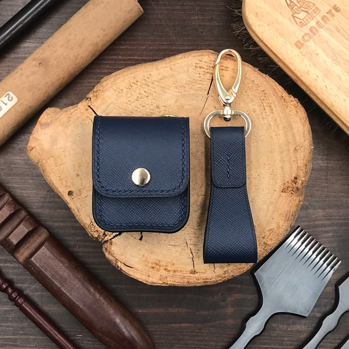 Saffiano Leather | Airpod Case | 十字紋牛皮系列 | 蘋果耳機保護套