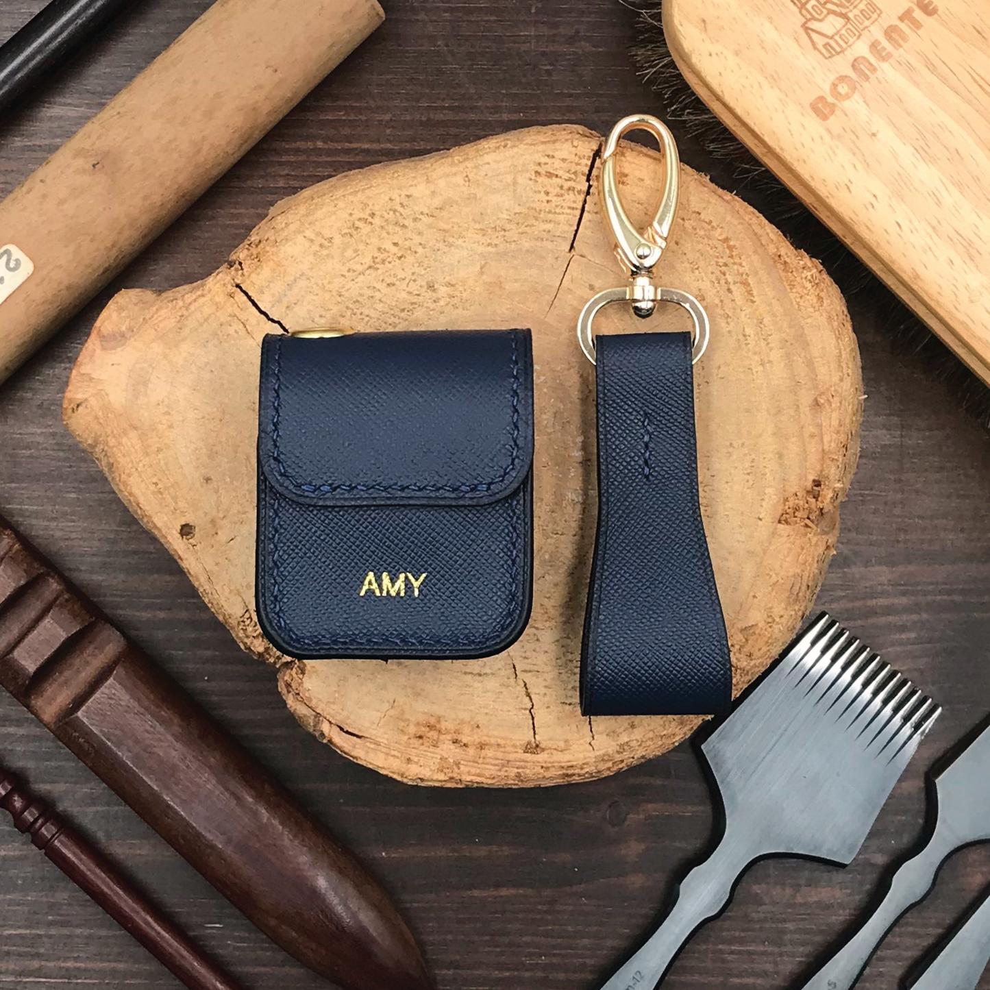 Saffiano Leather | Airpod Case | 十字紋牛皮系列 | 蘋果耳機保護套