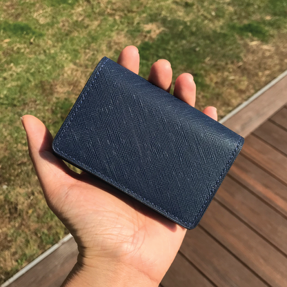 Saffiano Leather | Magnetic Snap Business Name Card Case | 十字紋牛皮系列 | 磁扣開關卡片盒