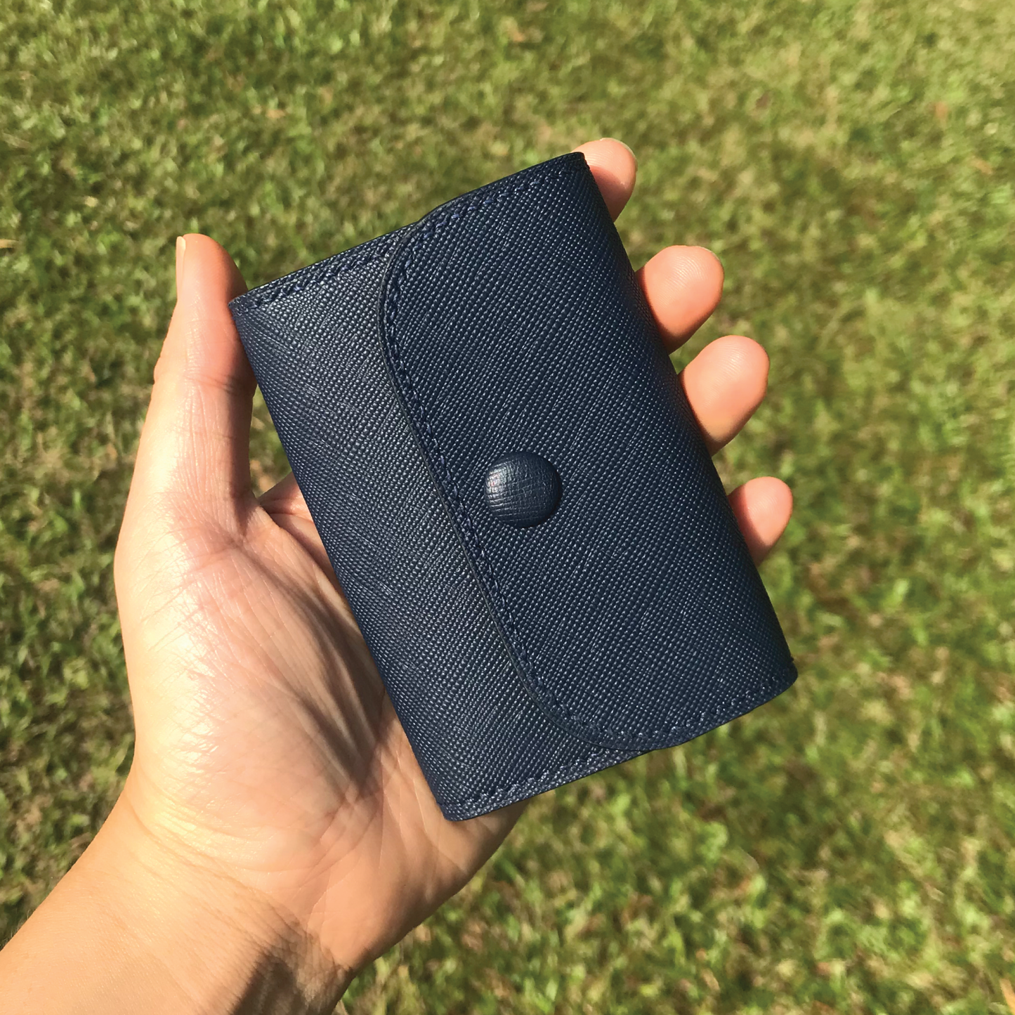 Saffiano Leather | Tri-fold Keyholder | 十字紋牛皮系列 | 三摺鎖匙包