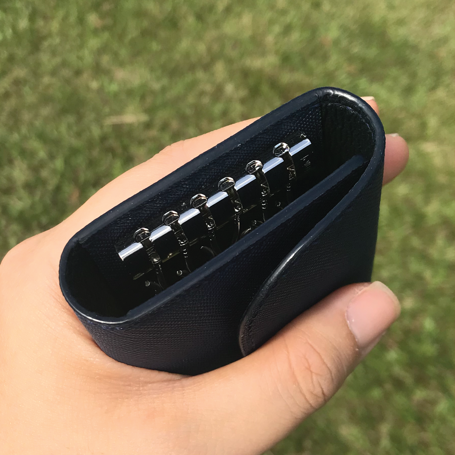 Saffiano Leather | Tri-fold Keyholder | 十字紋牛皮系列 | 三摺鎖匙包