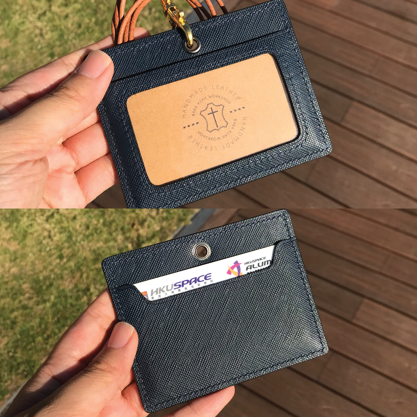 Saffiano Leather | ID Cardholder with Lanyard | Vertical, Horizontal Style | 十字紋牛皮系列 | 掛頸職員卡套 | 直款橫款