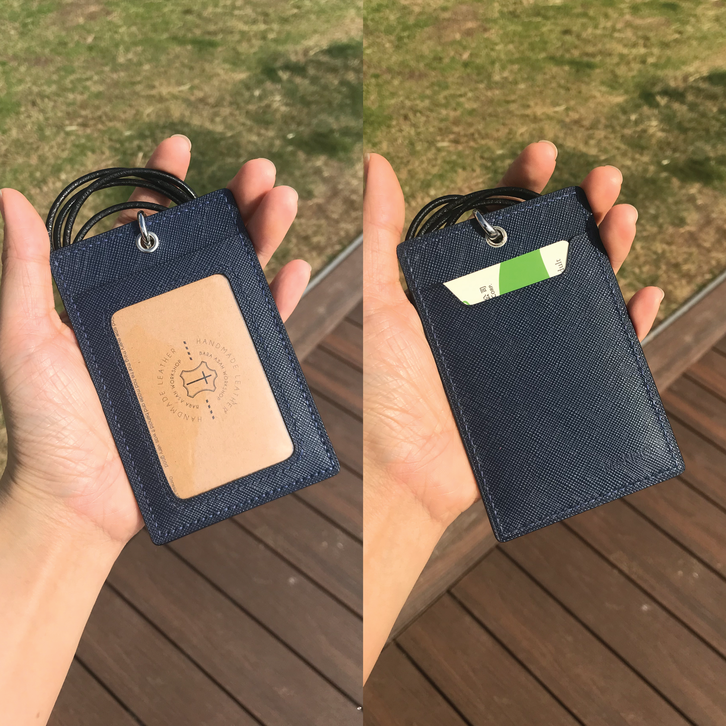 Saffiano Leather | ID Cardholder with Lanyard | Vertical, Horizontal Style | 十字紋牛皮系列 | 掛頸職員卡套 | 直款橫款