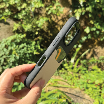 Saffiano Leather | Card Slot iPhone Case | 十字紋牛皮系列 | 卡位手機殼