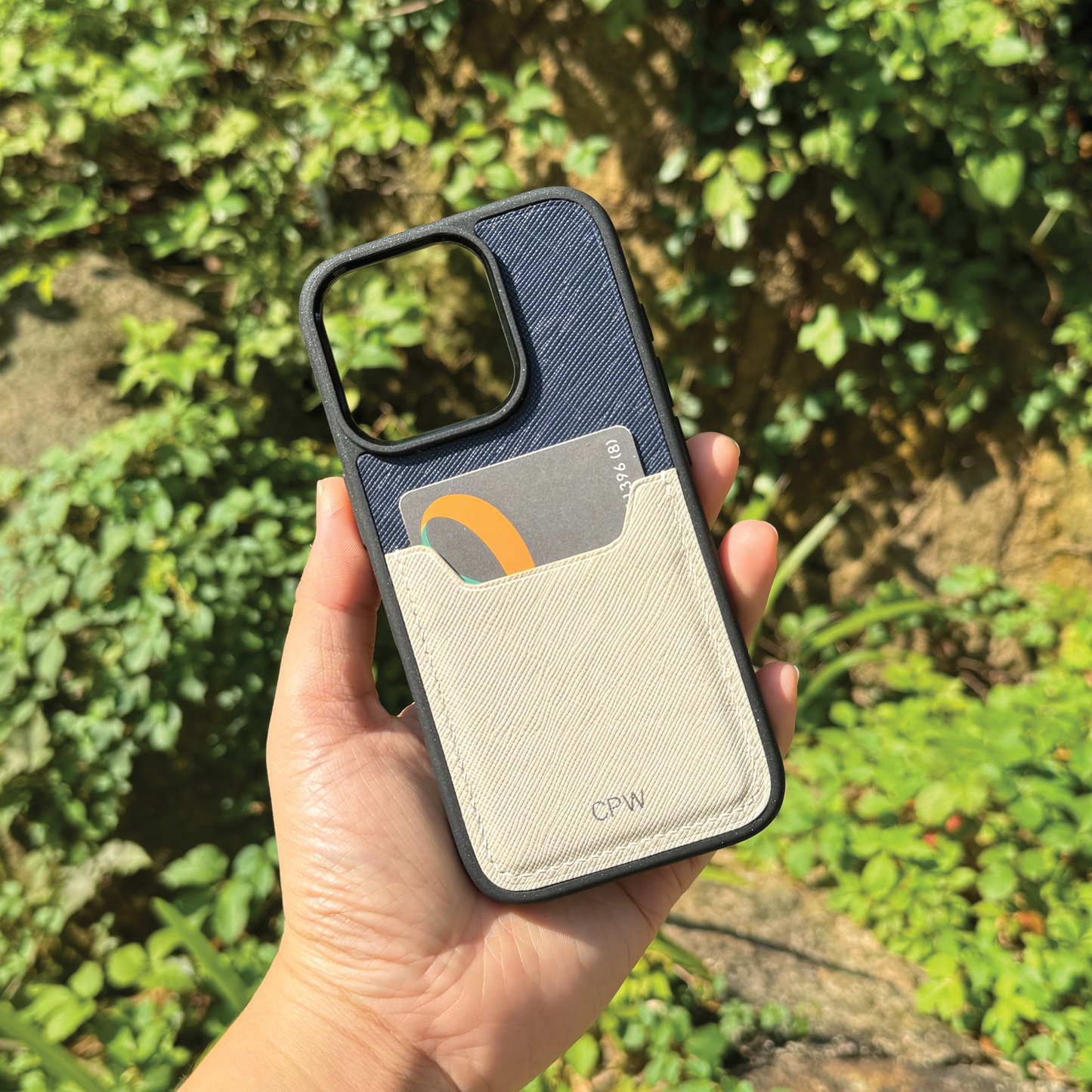 Saffiano Leather | Card Slot iPhone Case | 十字紋牛皮系列 | 卡位手機殼