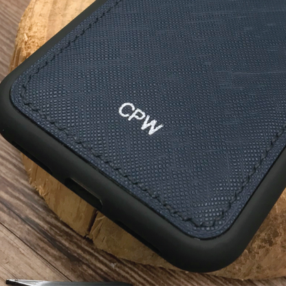 Saffiano Leather | Card Slot iPhone Case | 十字紋牛皮系列 | 卡位手機殼