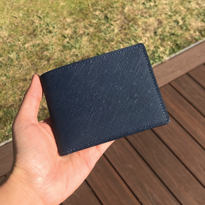 Saffiano Leather | Bifold Short Wallet | Zipper Slot Design | 十字紋牛皮系列 | 兩摺短銀包 | 拉鏈包款式