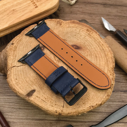 Saffiano Leather | Lightweight Apple Watch Strap | 十字紋牛皮系列 | 輕盈款iWatch錶帶