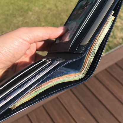 Saffiano Leather | Bifold Short Wallet | Card Slot, Photo Slot | 十字紋牛皮系列 | 兩摺短銀包 | 卡位，相位款式