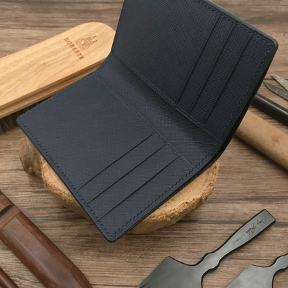 Saffiano Leather | Bifold Medium Wallet | Card Slot, Photo Slot | 十字紋牛皮系列 | 兩摺中銀包 | 卡位，相位款式