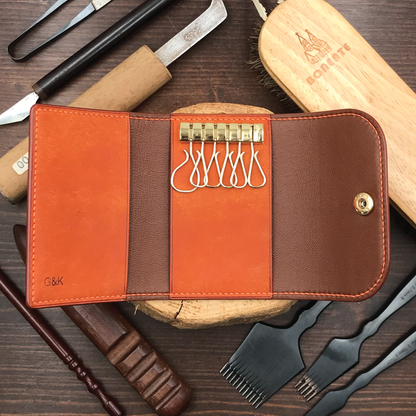 Pueblo Leather | Tri-fold Keyholder | 磨砂牛皮系列 | 三摺鎖匙包