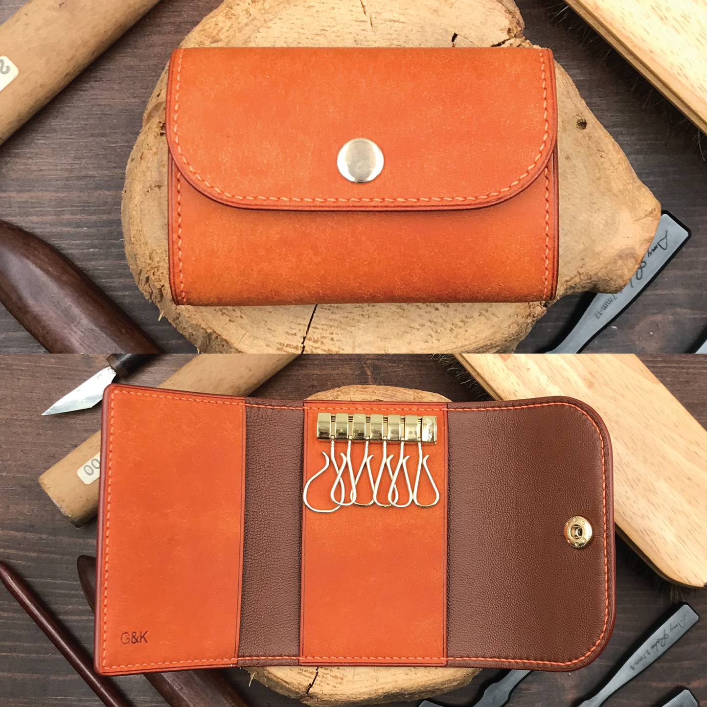 Pueblo Leather | Tri-fold Keyholder | 磨砂牛皮系列 | 三摺鎖匙包